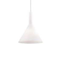 Lampa wisząca Cocktail SP1 SMALL BIANCO Ideal Lux 074337   klosz  z matowego dmuchanego szkła, ma kolor biały