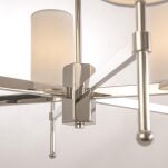 LAMPA WISZĄCA DENVER P06994WH NI ELEGANCKA  KORPUSEM w  KOLORZE NIKLU I TRADYCYJNYMI BIAŁYMI ABAŻURAMI COSMO LIGHT  - 2