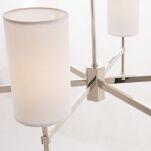 LAMPA WISZĄCA DENVER P06994WH NI ELEGANCKA  KORPUSEM w  KOLORZE NIKLU I TRADYCYJNYMI BIAŁYMI ABAŻURAMI COSMO LIGHT  - 3