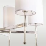 LAMPA WISZĄCA DENVER P06994WH NI ELEGANCKA  KORPUSEM w  KOLORZE NIKLU I TRADYCYJNYMI BIAŁYMI ABAŻURAMI COSMO LIGHT  - 4
