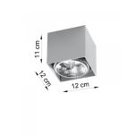Plafon BLAKE  LAMPA TECHNICZNA NATYNKOWA  SZARA KOSTKA  NOWOCZESNA SL.0699 SOLLUX - 4