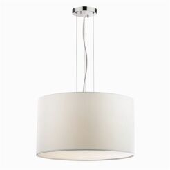 Lampa wisząca Wheel SP5 Ideal Lux 009698   posiada okrągłą metalowa emaliowaną opraw klosz z folii PCV pokrytej tkaniną