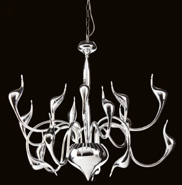 Lampa wisząca Snake 2 chrom AZzardo MP 6230-15 CH  kształtem przypomina węże ma kolor chromu