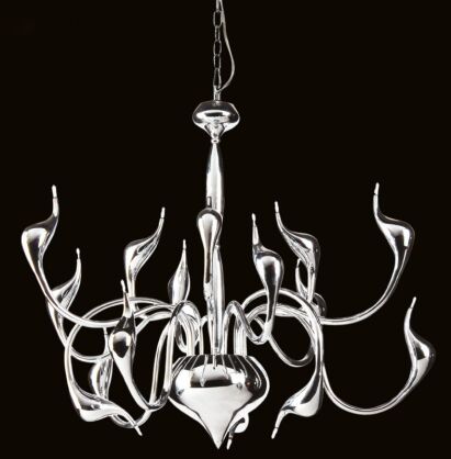 Lampa wisząca Snake 2 chrom AZzardo MP 6230-15 CH  kształtem przypomina węże ma kolor chromu