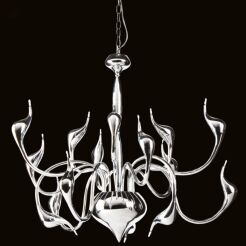 Lampa wisząca Snake 2 chrom AZzardo MP 6230-15 CH  kształtem przypomina węże ma kolor chromu
