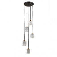 Lampa wisząca Torno PND-40813-5R-BK-HBR Italux