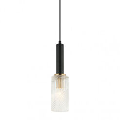 Lampa wisząca PEROLA PND-43309-1 BK+BR Italux Nowoczesna średnica 10 cm