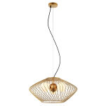 Lampa wisząca ZENO MDM-3845-3 GD ITALUX POŁĄCZENIE DRUCIANEGO ABAŻURU ZE SZKLANYM KLOSZEM - 2