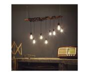 Lampa wisząca Electric SP8 176369  NOWOCZESNY IP20 E27 drewno / tkanina Ideal Lux OPRAWA W STYLU NOWOCZESNYM - 2