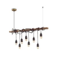 Lampa wisząca Electric SP8 176369  NOWOCZESNY IP20 E27 drewno / tkanina Ideal Lux OPRAWA W STYLU NOWOCZESNYM