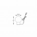 Lampa stołowa ARCTURUS kolor czarny, szklany klosz w stylu loft T0454-01A-P7FZ Zuma Line - 2