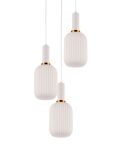 LAMPA WISZĄCA RICO LDP 1218-3-RD (WT+WT) Lumina Deco biała potrójna - 2