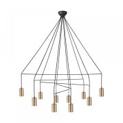 Lampa wisząca Imbra X 10xGU10 czarno/mosiężna 7954