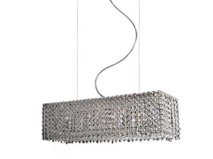 Lampa wisząca Roma AZzardo AZ1510 dekoracyjna kryształki prostokąt