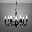 Klasyczna Lampa Wisząca Świeca Żyrandol MINERWA 7 Czarny SL.219 styl pałacowy - 2