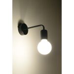 Kinkiet DUOMO SL.0306 Sollux stylowa lampa ścienna wykonana ze stali wykończonej w kolorze czarnym  - 3