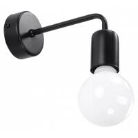 Kinkiet DUOMO SL.0306 Sollux stylowa lampa ścienna wykonana ze stali wykończonej w kolorze czarnym 