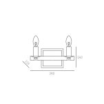 KINKIET PORTLAND  wykonany z drewna i metalu w stylu retro COSMO LIGHT P04261NI WD - 3