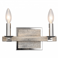 KINKIET PORTLAND  wykonany z drewna i metalu w stylu retro COSMO LIGHT P04261NI WD