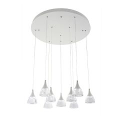 Lampa wisząca DALMATIA 9 AZ3144 nowoczesna minimalistyczna kolor czarny 9 źródeł światła