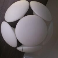 Plafon Pills 50 top AZzardo AZ0345 jest z metalu w kolorze chromu i białego szkła nowoczesna 