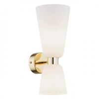 Kinkiet RENO 1034 Argon biały mosiądz złoty 2x E14