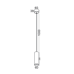 Lampa wisząca STALA/Z 010 L ELKIM  Nowoczesna tuba czarna biała lub złota wysokość 20 cm GU10  - 4