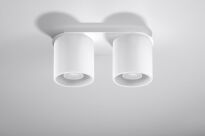 Okrągła lampa sufitowa plafon podwójny biały Orbis 2 walec SOLLUX LIGHTING SL.0056 techniczna nowoczesna - 2