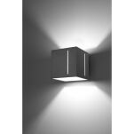 KINKIET PIXAR Szary Oświetlenie aluminium Nowoczesna ELEGANCKI SL.0396  SOLLUX LIGHTING kwadrat - 2