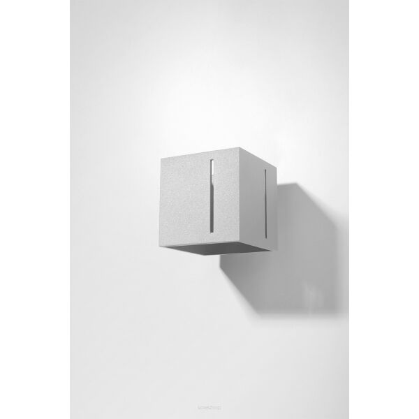 KINKIET PIXAR Szary Oświetlenie aluminium Nowoczesna ELEGANCKI SL.0396  SOLLUX LIGHTING kwadrat