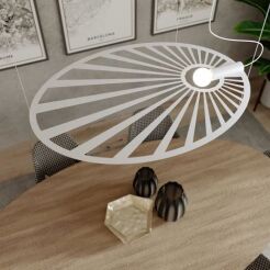 LAMPA wisząca LEHDET TH.001B THORO designerska druciana biała