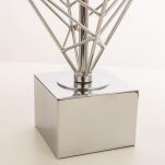  Lampa stołowa  Caracas - T01960CH Cosmo Light  Klosz jest czary ze srebrnym wnętrzem fantazyjna podstawa  w kolorze chromu - 3