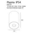 Plafon PLAZMA C0152 MAXlight Biała tuba techniczna funkcjonalna LED IP54  - 3