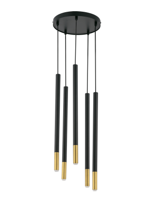 LAMPA WISZĄCA SOPEL DUE 33237 SIGMA czarno-złote tuby G9