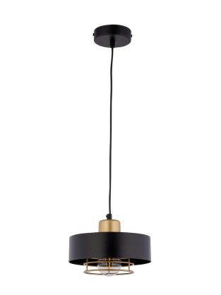 Lampa wisząca POKER 1 SIGMA 32060 czarna ze złotym akcentem