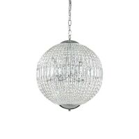 Lampa wisząca LUXOR SP8 Ideal Lux  116228   klosz w kształcie kuli z ciętych kryształków 