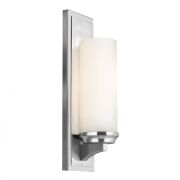 Lampa ścienna kinkiet ELSTEAD Amalia FE/AMALIA1/L BATH metalowe elementy o wykończeniu chromowanym kosz ze szkła IP44
