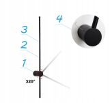 Lizbona czarny kinkiet LED 60cm lampa ścienna regulowana 9W - 4
