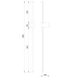 Lizbona czarny kinkiet LED 60cm lampa ścienna regulowana 9W - 3