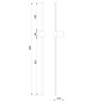 Lizbona czarny kinkiet LED 60cm lampa ścienna regulowana 9W - 3