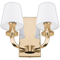 Kinkiet NEW YORK W02510AU Cosmo Light złoty białe abażury