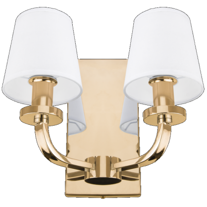 Kinkiet NEW YORK W02510AU Cosmo Light złoty białe abażury
