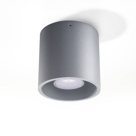 Lampa sufitowa plafon  Downlight Orbis szara techniczna SL.0018 SOLLUX LIGHTING tuba