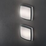 Plafon COMETA PL3 ANTRACYT Ideal Lux  082240 kwadrat rama z aluminium o wykończeniu szarym klosz  biały - 2