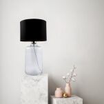 Lampa stołowa SAMASUN TRANSPARENT  Zuma Line Klasyczna tkanina szkło 3 kolory - 6