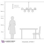 Lampa wisząca FREDICA LDP 6030-7 (GD) Lumina Deco złota podstawa białe klosze - 3