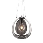LAMPA WISZĄCA LAMPA WEWNĘTRZNA MOON PENDANT  P19066B-D30 ZUMA LINE E27  SZKŁO  Transparentny czarny - 2