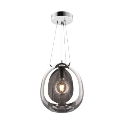 LAMPA WISZĄCA LAMPA WEWNĘTRZNA MOON PENDANT  P19066B-D30 ZUMA LINE E27  SZKŁO  Transparentny czarny