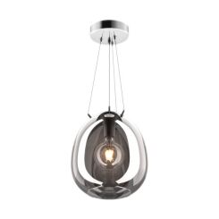 LAMPA WISZĄCA LAMPA WEWNĘTRZNA MOON PENDANT  P19066B-D30 ZUMA LINE E27  SZKŁO  Transparentny czarny