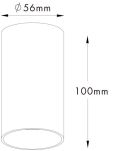 PLAFON lampa wewnętrzna ZUMA LINE TUBA SL 1 SPOT 92679 Z ALUMINIUM W KOLORZE Białym NOWOCZESNY   - 2